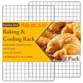 2 PCS Cooling Racks for Cooking and Baking, 10" x 15", Silver - color: Silver, size: 10‘’x15‘’-2PC