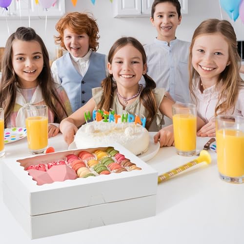 Cookie Boxes with Window, 14x10x2.5 Inches, 20 Pack - color: 14 x 10 x 2.5 Inch