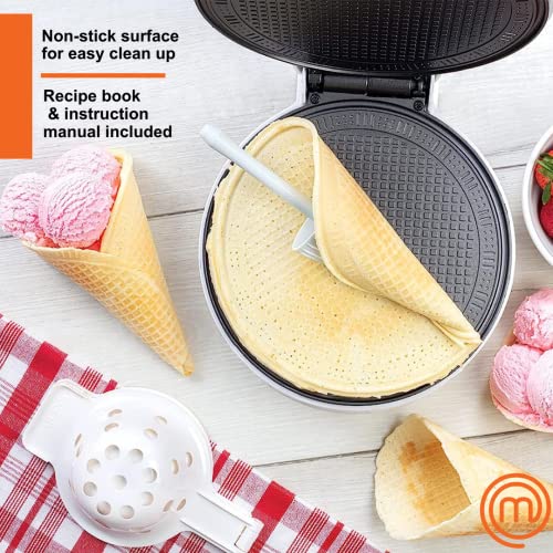 MasterChef Waffle Cone and Bowl Maker- Includes Shaper Roller & Bowl Press