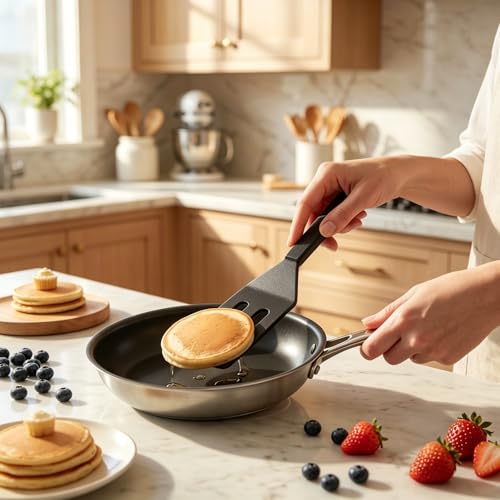 Small Silicone Spatula, Heat Resistant Mini Spatula for Nonstick Frying Pan