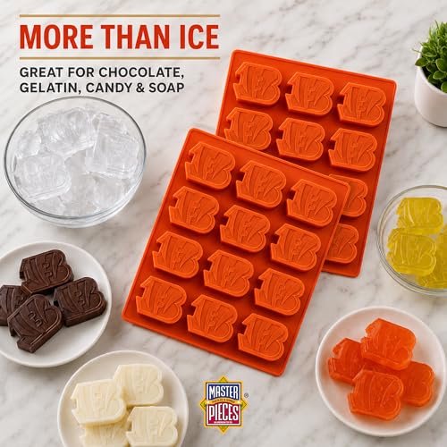 MasterPieces Game Day Set - FanPans NFL Cincinnati Bengals - Silicone Ice Cube Trays Two Pack - Dishwasher Safe - style: Cincinnati Bengals