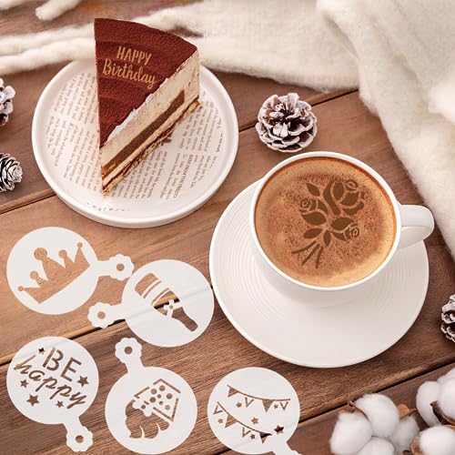 JULBEAR Birthday Cookie Stencils 36 Pcs Reusable Templates for Cake Baking - style: Birthday Style
