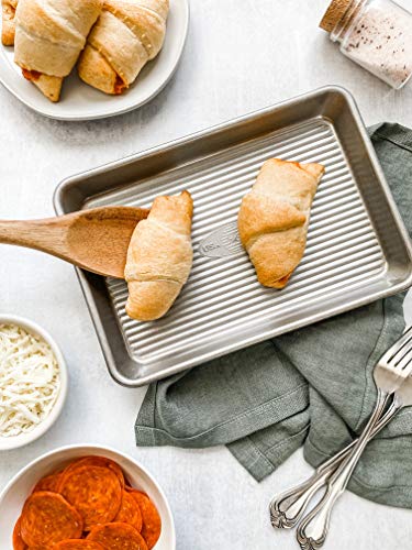 USA Pan Bakeware Mini Sheet Baking Pan Warp Resistant with Nonstick Quick Release Coating, Aluminzed Steel, Set of 2 - size: Set of 2, style: Mini Sheet Pan