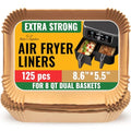 Rectangular Air Fryer Liners Disposable, 125 Pcs Parchment for Dual Baskets - color: 8.6"x5.5" Rectangle