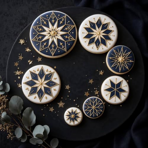 ZADE Round Cookie Cutter Set,7PCS Circle Cookie Cutter for Kitchen Baking - color: Round