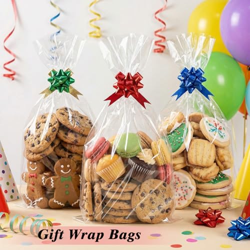woric 60PCS Clear Gift Bags 12x18 Inch Cellophane Bags - size: 60pcs 12x18 Inch