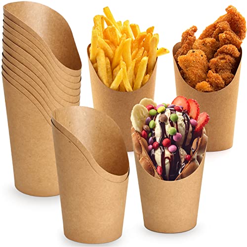 Honeydak 150 Pcs Charcuterie Cups French Fry Paper Holder Bulk 14oz
