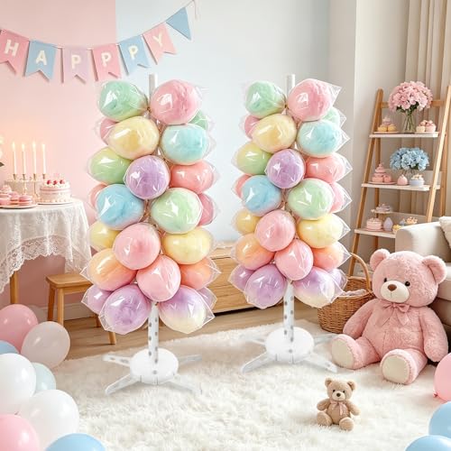 5.25 ft Plastic Cotton Candy Stand Adjustable Tall Cake Pop Floor Display