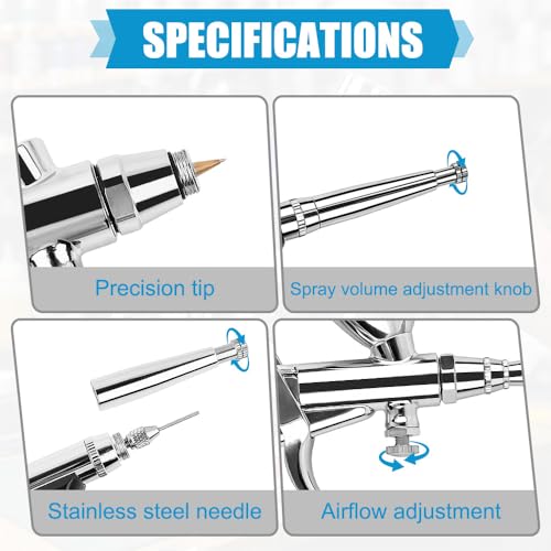 Krismose Airbrush Kit, Dual-Action Portable Airbrush Gun Painting Set