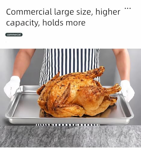 19.5"x13.5" Extra Large Commercial Baking Pan & Crisping Tray Set