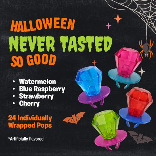 Ring Pop Halloween Candy Lollipops, 24 Count, Assorted Flavor Suckers - size: 24 Count Box