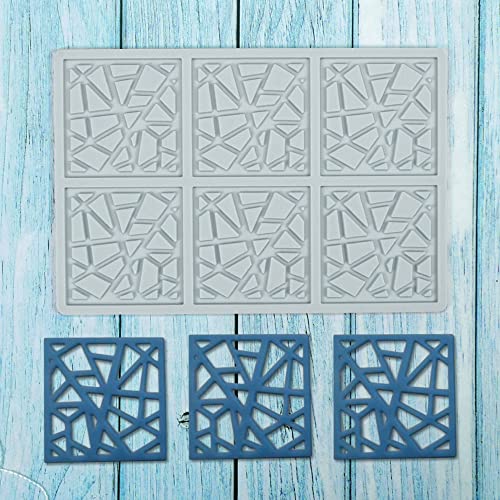 3D Hollow Geometric Silicone Mold Resin Casting Molds for Candle Soap - size: G_8.28*5.6*0.08inch