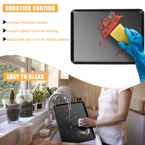 E-far Nonstick Baking Sheet with Rack Set, 16 x 12 Inch Cookie Sheet