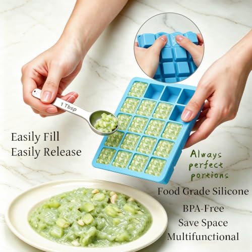 1 Tbsp Silicone Freezer Molds, Silicone Food Freezer Tray - color: Multicolor