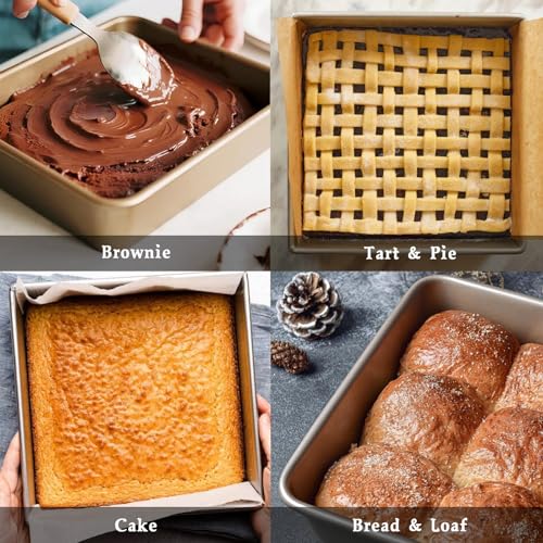 12 x 10-Inch Baking Pan Set, 2.5-Inch Deep Nonstick Carbon Steel, 2 Pack - size: 12.5″ X 10.5″ Rectangle