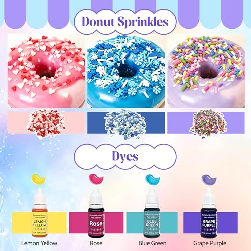 PIUH Donut & Macaron Soap Making Kit for Adults Begineer DIY Creative Soap