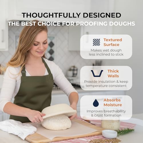 Bulka Sourdough Banneton Bread Proofing Basket Large 9" Round Waffle 1kg - size: 1kg