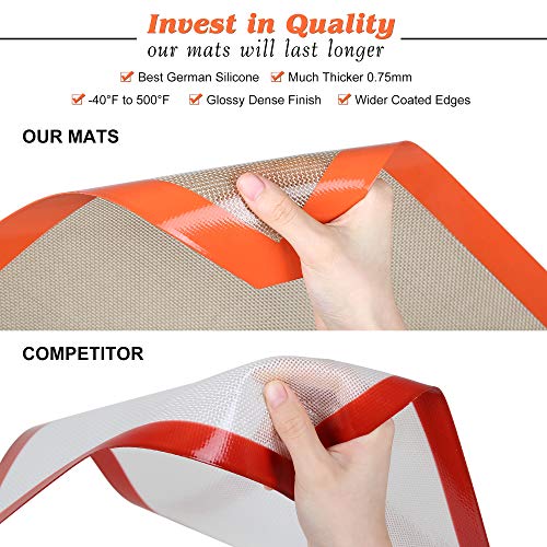 Best German Silicone Baking Mat, 2 Toaster Oven Size Baking Mats - color: Standard Baking Mat, size: Toaster Oven Size (Set of 2)