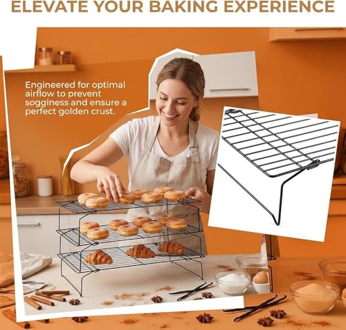4-Tier Collapsible Cooling Racks Detachable Wire - size: 4 Tier