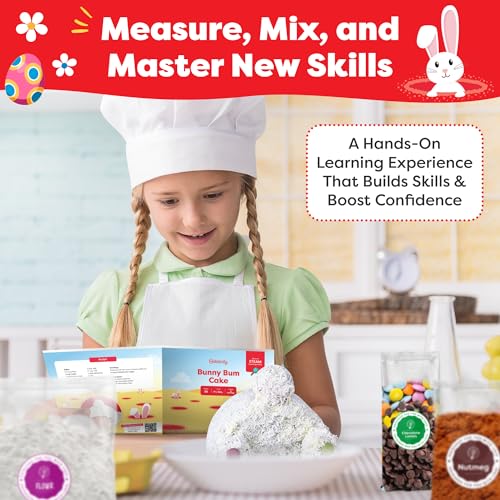 Baketivity Bunny Bum Cake Kids Baking Kit with Pre-Measured Ingredients - color: Bunny Bum Cake