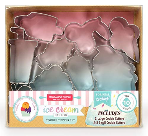 Handstand Kitchen 10-piece Cookie Cutter Assortment - Ice Cream Treats - color: Ice Cream Parlor