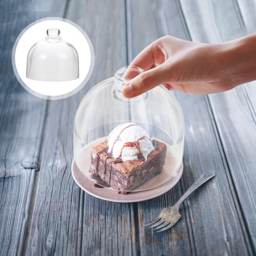 HEALLILY Glass Dome Cloche Clear Bell Jar Display Dome Jar Display Centerpiece for Plants Succulents Fairy Lights Photos Medals 9. 5X9. 5X8. 5CM