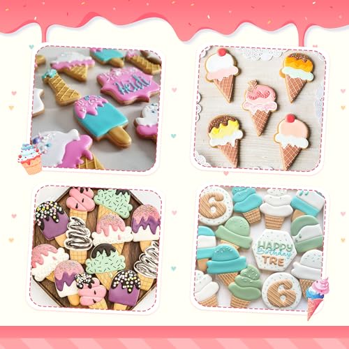 12Pcs Popsicle Mini Cookie Cutters Set with Dough Scraper