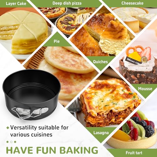 ZeroPone 4 Inch Mini Springform Pan for Mini Cheesecake Pizza - size: 4 Inch