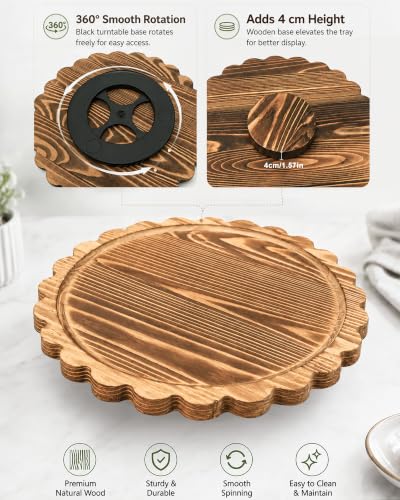 Wooden Dessert Table Display Set, 6-Piece Cake and Cupcake Stand Combo