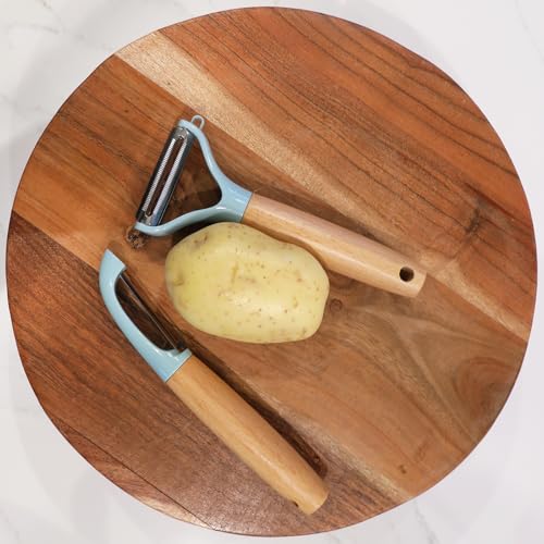 Beille Kitchen Gadget Pastel Lancashire Peeler Wooden Handle Cooking Tool - style: Lancashire Peeler