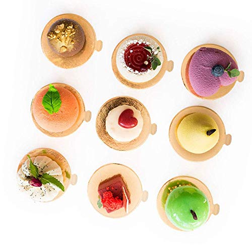 100-Pack Mini Cake Base Boards, Gold Mousse Cake Cardboard Set
