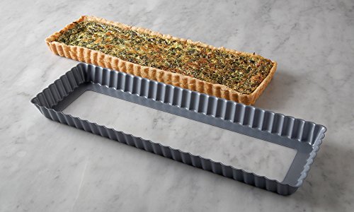 Fox Run Rectangular Loose Bottom Tart/Quiche Pan, Preferred Non-Stick, 14-Inch - style: 14-Inch Rectangular