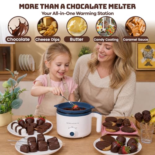 Electric Chocolate Melting Pot with Accessories & 2 BPA-Free Insert Pots