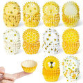 COcnny Bee Mini Cupcake Liners - 600pcs Summer Baking Cups Muffin Paper Cupcakes Wrappers for Birthday Party, Yellow Honey Candy Cake Chocolate Wrap Making Supplies for Baby Shower Wedding (10 Styles) - style: Mini Bee