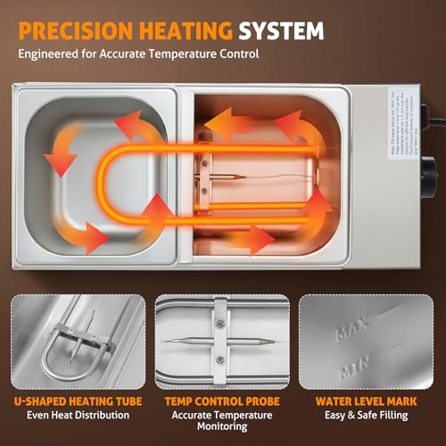 Chocolate Tempering Machine Chocolate Melter Warmer 2 Tanks 9lbs