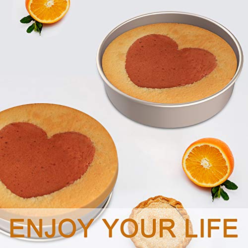CHEFMADE Round Cake Pan, 8-Inch with Removable Loose Bottom - color: Champagne Gold, size: 8-inch