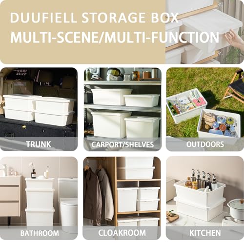 15 Quart Stackable Storage Box with lids, White - size: 2L