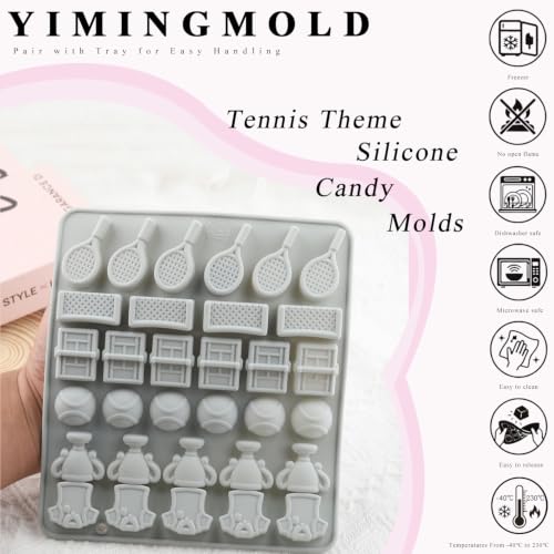 32 Cavity Tennis Theme Silicone Candy Molds