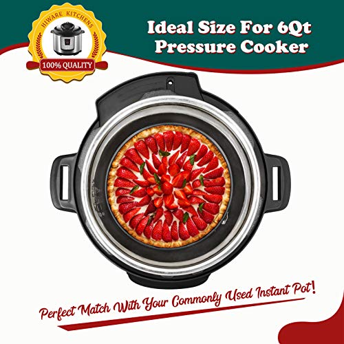 HIWARE 6 Inch Non-stick Springform Pan with Removable Bottom - Leakproof Cheesecake Pan, Compatible with 3 Qt Instant Pot - size: 6-Inch