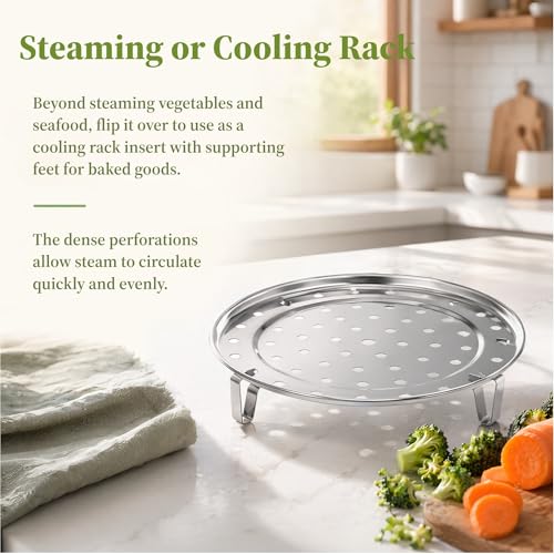 Round Steamer Rack, Stainless Steel,10,2in