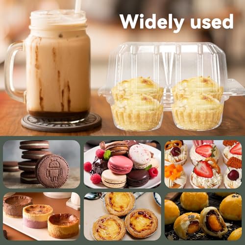 20 Pack 4-Compartment Cupcake Containers