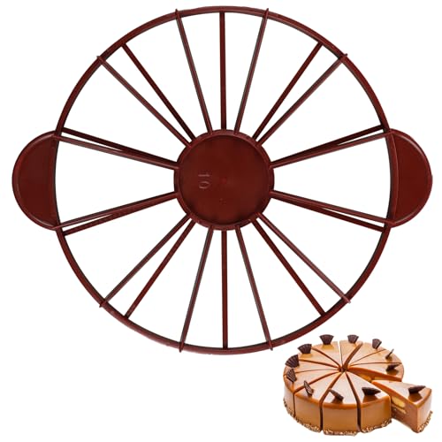 Cake Portion Marker, Double Sided 10 or 12 Slices Cake Cutter Marker for Even Slices, Brown - color: Brown