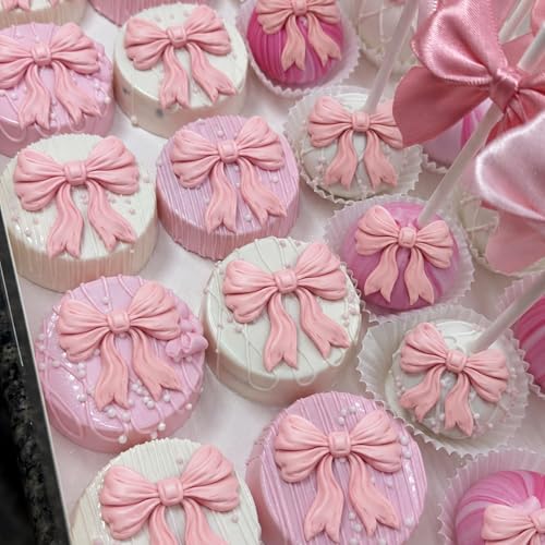 Bow Chocolate Silicone Molds, 9 Cavities Bowknot Coquette Fondant Mold - style: Bow-9 Cavities