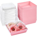 Ocmoiy Charcuterie Boxes with Clear Lids, 5 Inches, 100 Pack, Pink - color: Pink