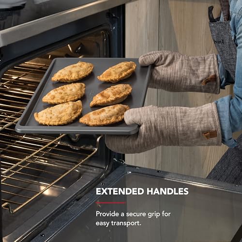 KitchenAid 13x18in Nonstick Aluminized Steel Cookie Slider, Contour Silver - color: Contour Silver, size: 13 x 18 Inch