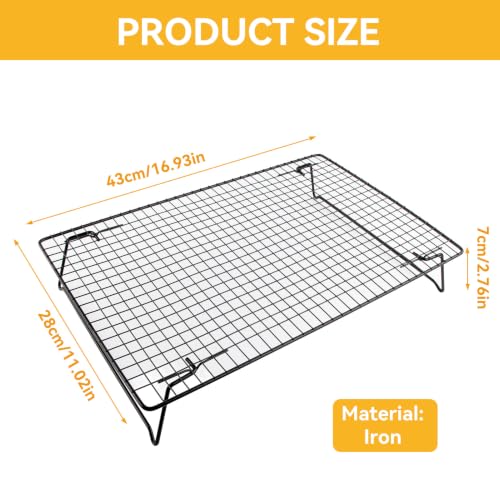 Cooling Racks for Baking, Baking Racks with Collapsible Legs Nonstick Stackable Cookie Cooling Folding Roasting Wire for Cooking Roasting Drying Grilling