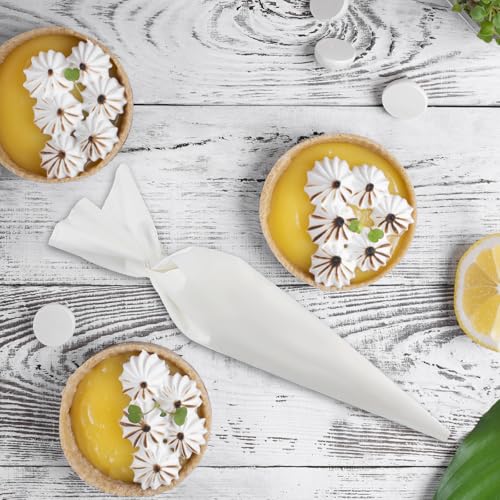 4 Pack 16 Inch Reusable Piping Bags, Cotton Cloth Pastry Bags with Plastic Coating, Professional Tipless Icing Bags for Cake Decorating Cupcakes Cookies Desserts and Baking Supplies - size: 16inch
