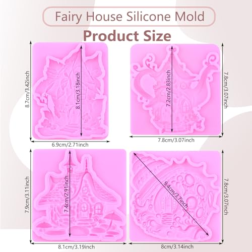 Garden Fairy Gnome Home Silicone Molds Teapot House Fondant Mold - color: Style H