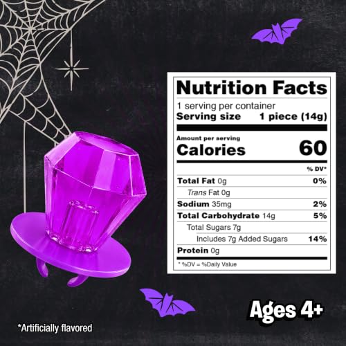 Ring Pop Purple Berry Punch Halloween Lollipop, 30 Ct, Party Favors - size: 30 Count