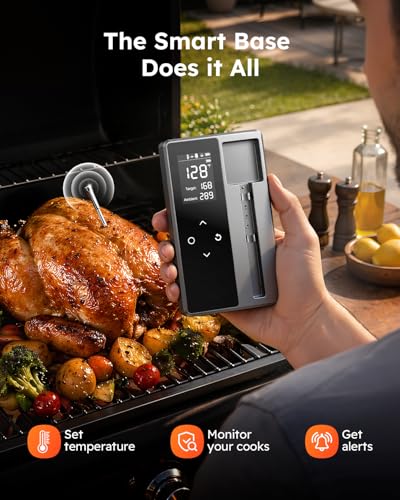 Wireless Meat Thermometer Digital, Smart Bluetooth Instant Read, Grey - color: Matte Ash